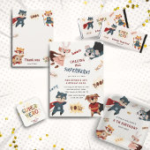 Serviette En Papier Superhero Animaux Belle fête Animaux Anniversaires