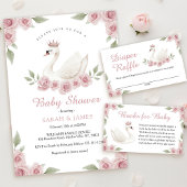 Serviette En Papier Baby shower de cygne