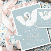 Gobelets En Papier Swan Princess Moderne rose fille Anniversaire