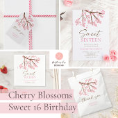 Serviette En Papier Sweet 16 Fleurs de cerisiers Anniversaire Printemp