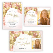 Bannière photo de 16 partis avec l'arc de ballon H