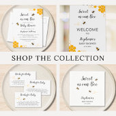 Sticker Rond Baby-Shower Abeille