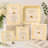 Invitation Douce comme une abeille Fête de bébé avec QR Code