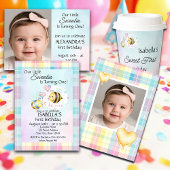 Sweet Bee First Birthday Personalized Invite