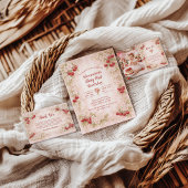 Invitation Sweet Cherry Floral First Birthday 1st Birthday