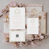 Sweet Crest Monogram Wedding Programma