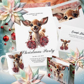 Zoet hert en schattige elfen wensen u een vrolijk  folie feestdagen briefkaart
