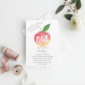 Invitations En Acrylique Sweet Little Peach 1er anniversaire