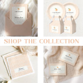 Sweet Little Peach Baby shower Bedankkaart