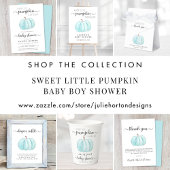 Serviette En Papier Aquarelle Citrouille bleu minimal Baby Boy Sprinke