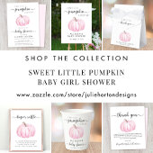 Étiquettes Cadeau Citrouille rose bébé fille douche Merci