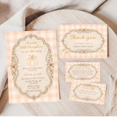 Invitation Douce petite fête de bébé citrouille