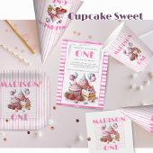 Invitation Cupcake douce fête d'anniversaire fille Aquarelle