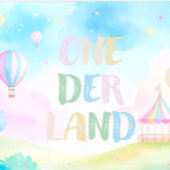 Sweet pastel onederland waterverf 1e verjaardag papieren bordje