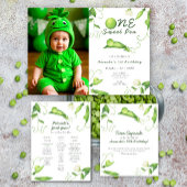 Poster One Sweet Pea First Birthday Party Welcome
