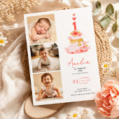 Faire invitation de 1er anniversaire avec collage