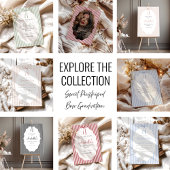 Invitation Sweet Pinstriped Green Bow Joint Graduation