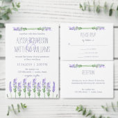 Waterverf Franse Lavendel op Witte Bruiloft RSVP (Personaliseer de collectie van deze zelfstandige maker.)