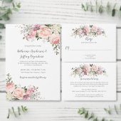Invitation Mariage de bouquet Rose Blush Pink (Personnalisez la collection de ce créateur indépendant.)