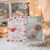 Invitation Sweetheart First Birthday Photo Invite