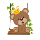 Invitation Flore à neige Prince Bear Boy Baby shower Invitati