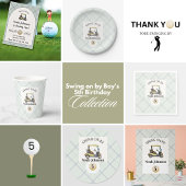 Serviette En Papier Flèche sur le terrain de golf de Boy's 5th Birthda