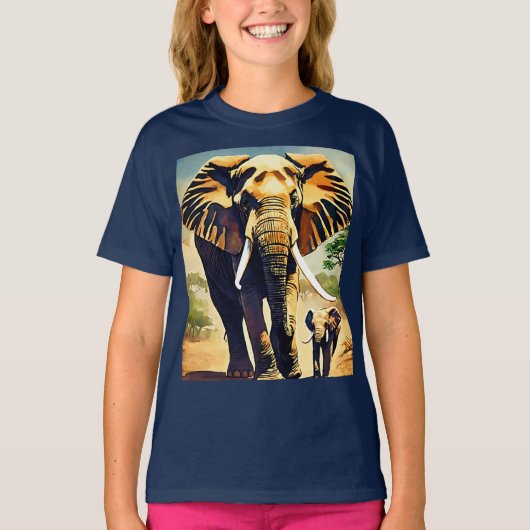 Collection T-shirt famille éléphant (Devant)