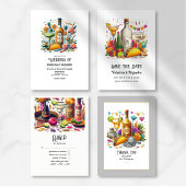 Fiesta Margaritas Bachelorette Weekenduitnodiging Handwaaier