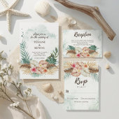Cartons Réponse Tahiti | Mariage de destination de plage tropicale