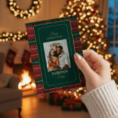 Carte de Noël de famille avec calligraphie moderne