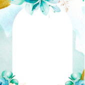 Serviette En Papier Aquarelle bleu turquoise Floral Mariage géométriqu