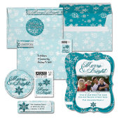 Cartes Pour Fêtes Annuelles Snowflakes ・ Joyeux ・ Lumineux ・ Fêtes ・ Nouvel An