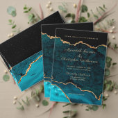 Blauwgroen goudbont kaart (Personaliseer deze collectie van deze onafhankelijke maker. Test)