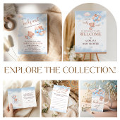 Coussin Teddy Bear Balloon Baby Shower Throw Pillow