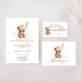 Teddy Bear carte de remerciements sans distinction