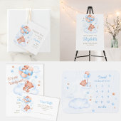 Serviette En Papier Ours en peluche dans le Baby shower Sky