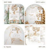 Serviette En Papier Baby shower neutre de l'ours
