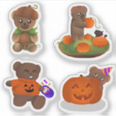 Collection Teddy Halloween - Pack de stickers (Devant)