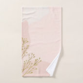 Collection Tendance Abstraite Rose Pâle Menthe (Serviette à main)