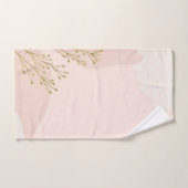 Collection Tendance Abstraite Rose Pâle Menthe (Serviette à main)