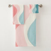 Collection Tendance Abstraite Rose Pâle Menthe (En situation)