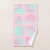Collection Tendance Abstraite Rose Pâle Menthe (Serviette à main)