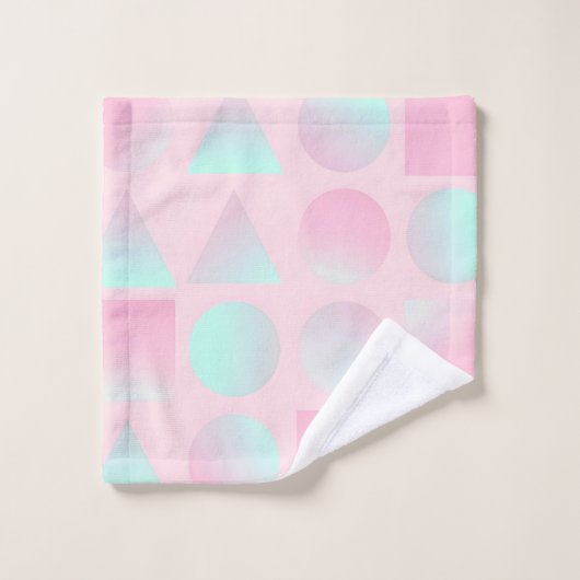 Collection Tendance Abstraite Rose Pâle Menthe (Gant de toilette)