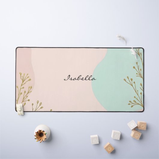Collection Tendance Abstraite Rose Pâle Menthe (Tableau pour enfants)