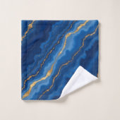Collection tendance Royal Blue Gold Marble Collect (Gant de toilette)