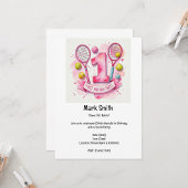 Serviette En Papier Tennis Baby Girl en Pink thème avec raquette