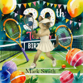 Serviette En Papier Tennis 30e anniversaire pour les Amoureux de les c