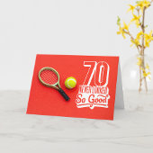 Carte Postale Tennis 70th Birthday Enregistrer l'invitation Date