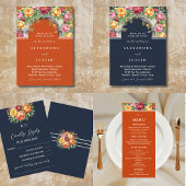 Invitation Mariage Arc Floral en terre cuite Enregistrer la d