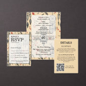 Lantern Sage Green Boho Design Wedding Informatiekaartje (Personaliseer de collectie van deze zelfstandige maker.)